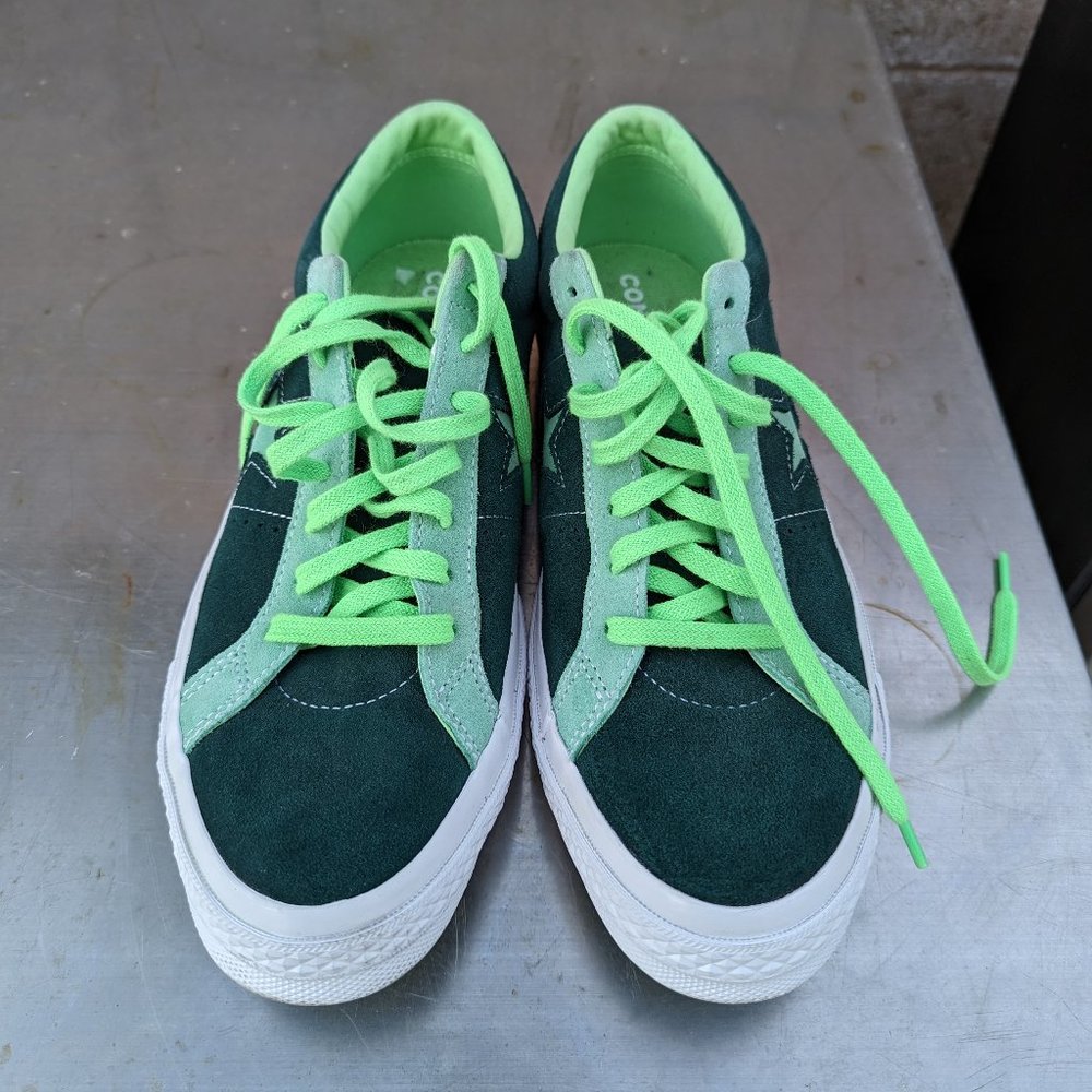 Converse One Star Ox - Forest Green/Lime